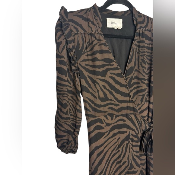 BA&SH Selena Zebra Print High Low Maxi Dress Size Small - Picture 5 of 16